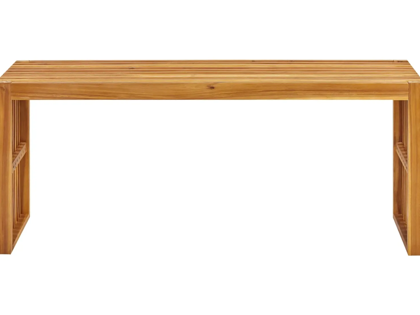 Set da pranzo da giardino con panche e sgabelli 6 posti BELLANO Legno d'acacia Marrone