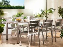 Set da pranzo da giardino 6 posti VERNIO Grigio