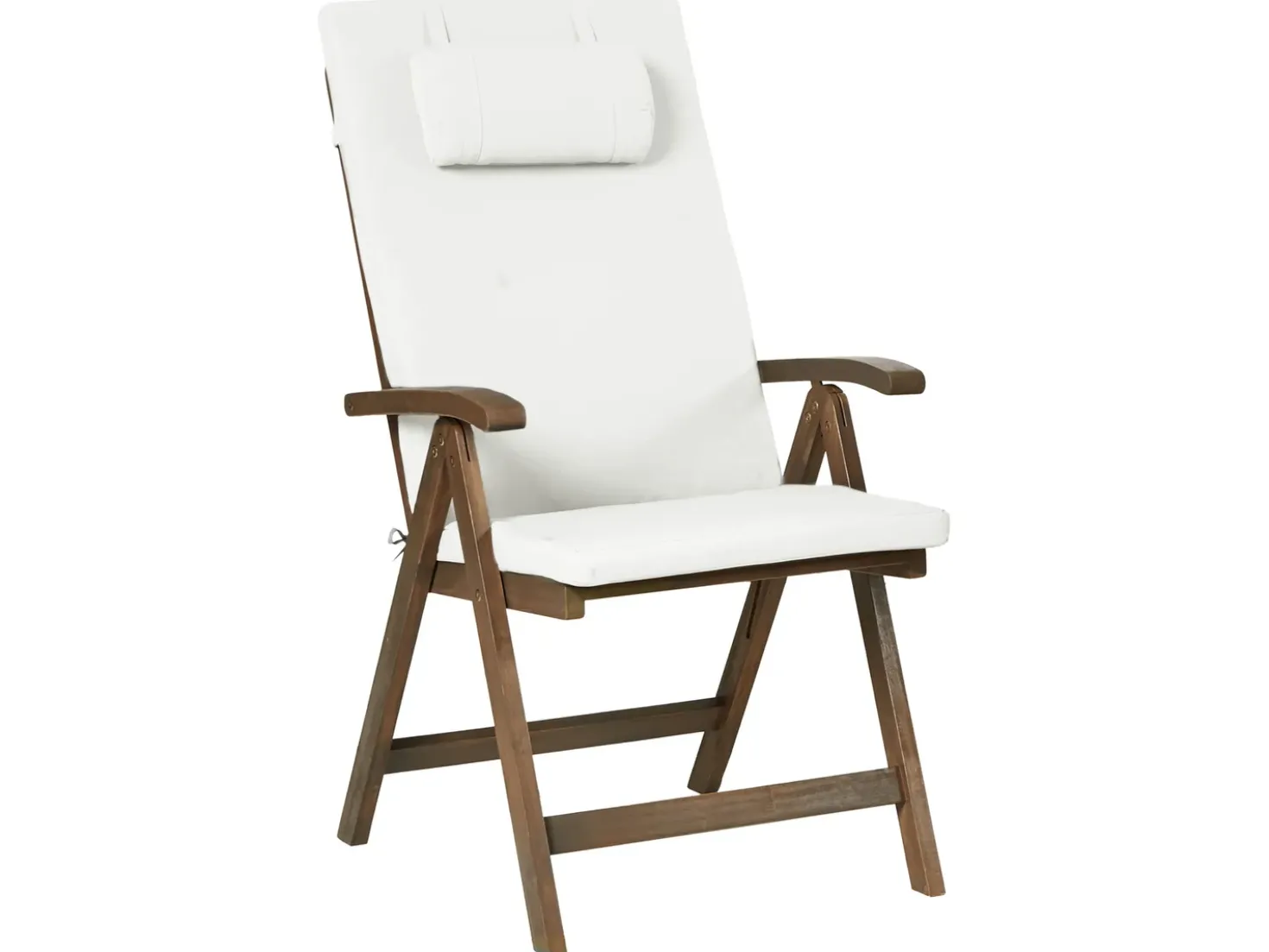 Set da pranzo da giardino 6 posti AMANTEA PREMIUM Legno d'acacia Bianco sporco
