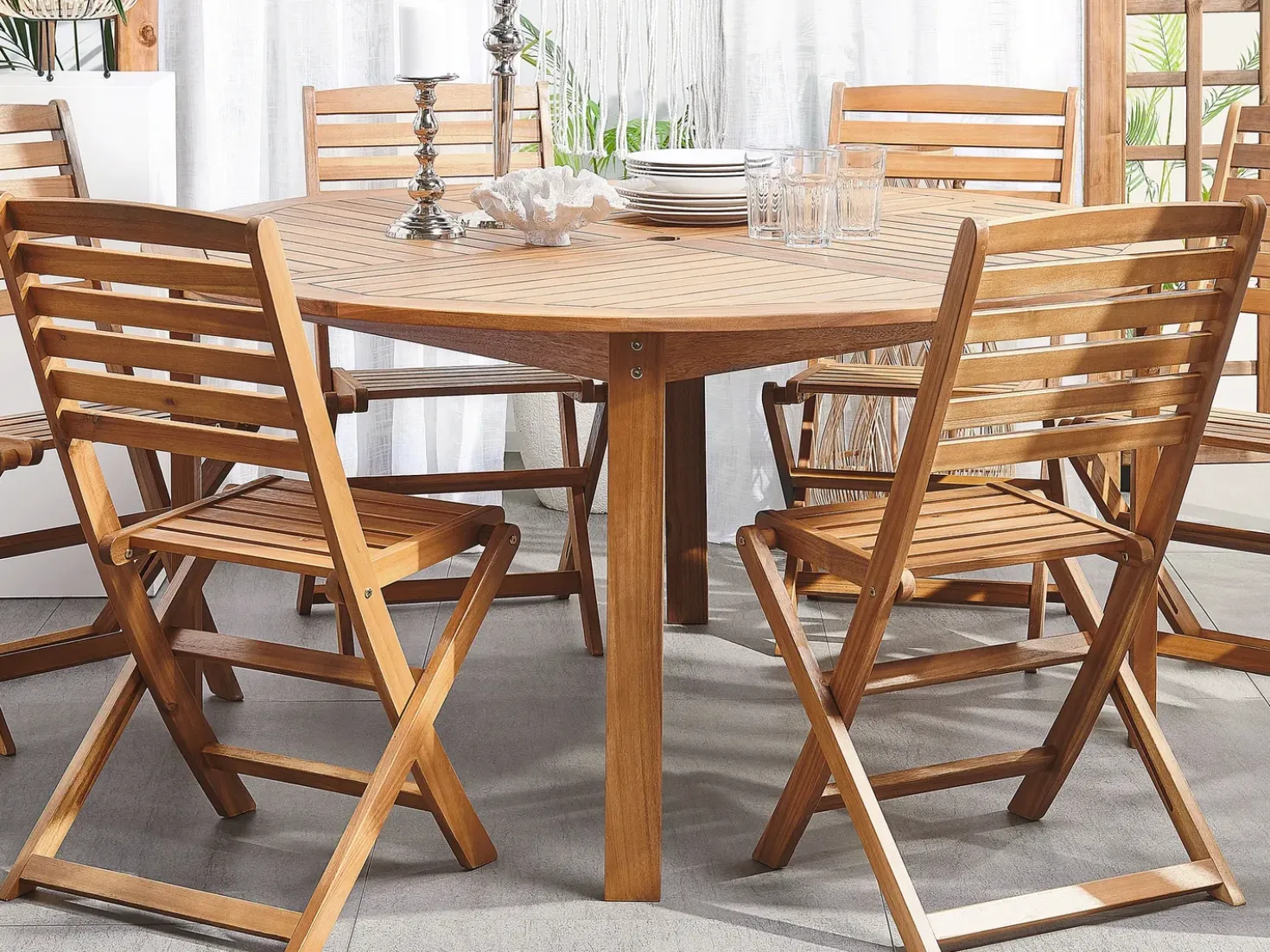 Set da pranzo da giardino 6 posti TOLVE Legno d'acacia Marrone