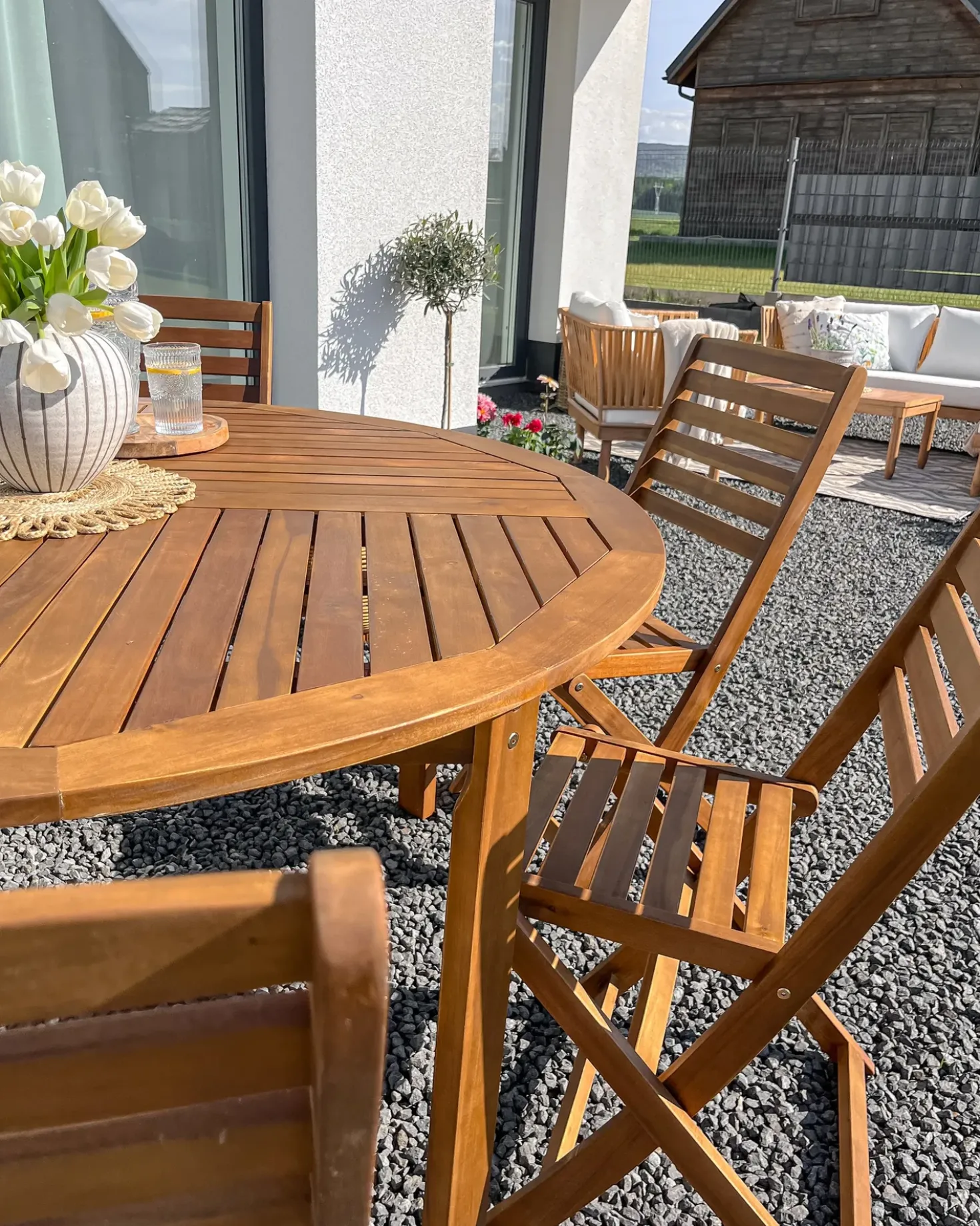 Set da pranzo da giardino 6 posti TOLVE Legno d'acacia Marrone