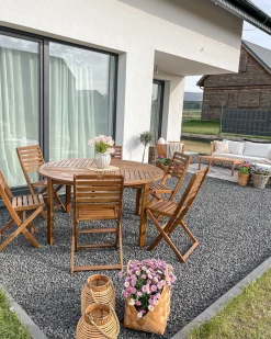 Set da pranzo da giardino 6 posti TOLVE Legno d'acacia Marrone