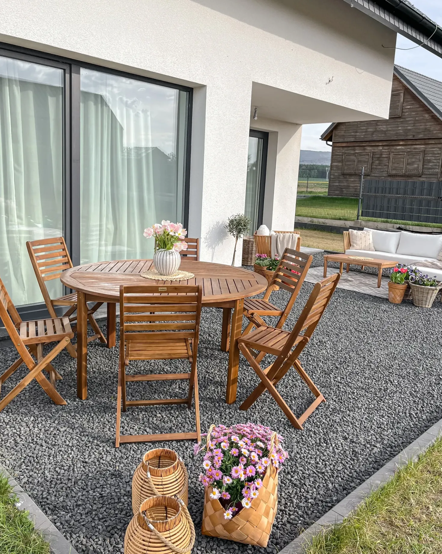 Set da pranzo da giardino 6 posti TOLVE Legno d'acacia Marrone