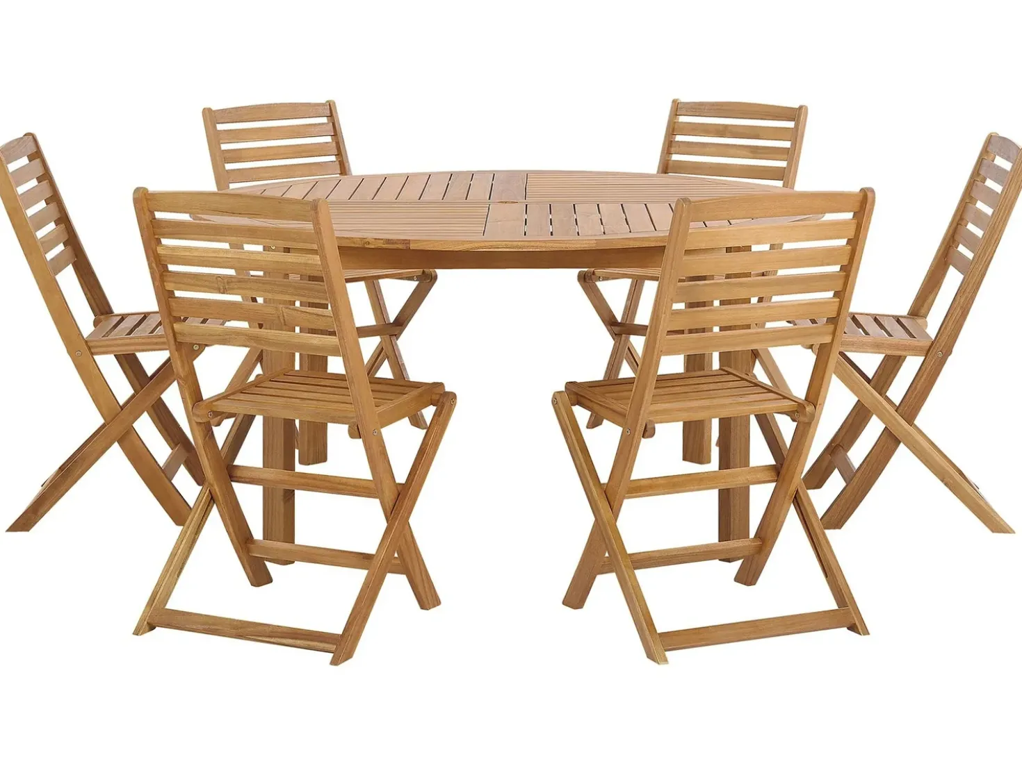 Set da pranzo da giardino 6 posti TOLVE Legno d'acacia Marrone