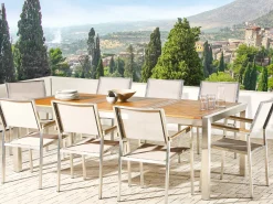 Set da pranzo da giardino 8 posti GROSSETO Legno d'eucalipto Marrone/Beige