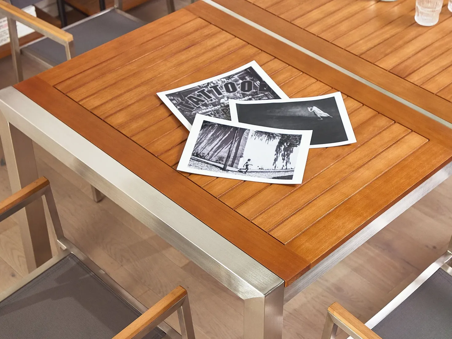 Set da pranzo da giardino 8 posti GROSSETO Legno d'eucalipto Marrone/Beige