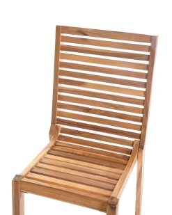 Set da pranzo da giardino 4 posti OMBRIANO Legno di acacia certificato Marrone chiaro
