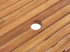 Set da pranzo da giardino 6 posti JAVA con cuscini Legno d'acacia Grigio grafite