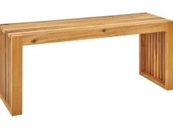 Set da pranzo da giardino con panche 4 posti BELLANO Legno d'acacia Marrone