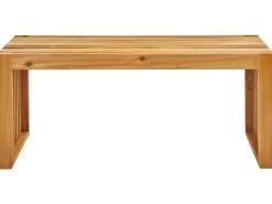Set da pranzo da giardino con panche 4 posti BELLANO Legno d'acacia Marrone