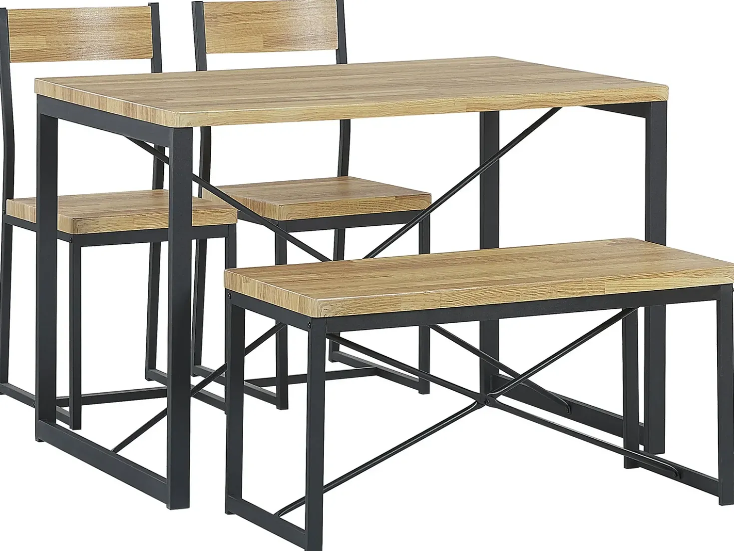 Set da pranzo FLIXTON Marrone chiaro 4 posti