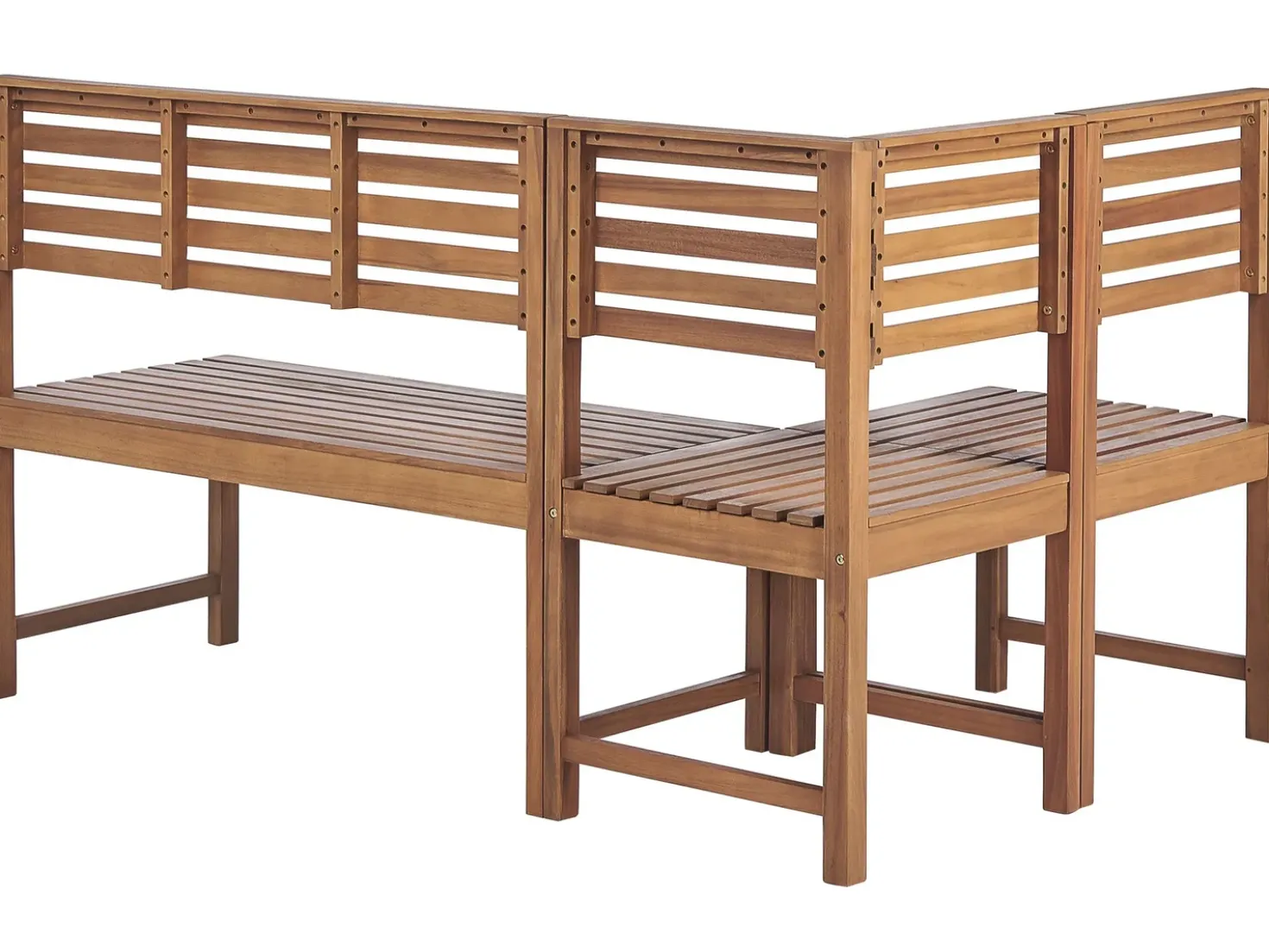 Set da pranzo per balcone 4 posti TREIA Legno d'acacia Marrone