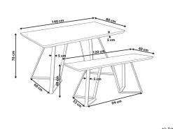 Set da pranzo UPTON Marrone chiaro 2 posti