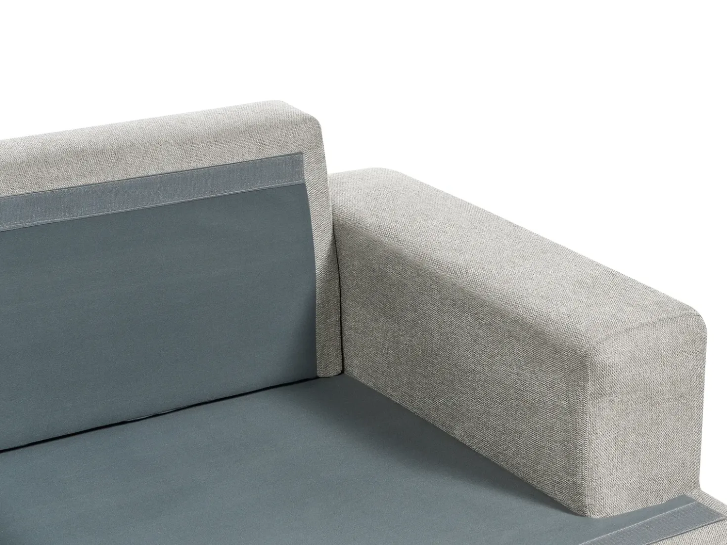 Set da salotto 5 posti ALLA Tessuto Grigio chiaro