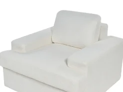 Set da salotto 5 posti ALLA Bouclé Bianco sporco
