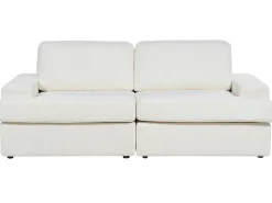 Set da salotto 5 posti ALLA Bouclé Bianco sporco
