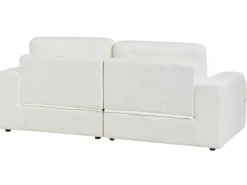 Set da salotto 5 posti ALLA Bouclé Bianco sporco
