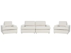 Set da salotto 5 posti ALLA Tessuto Beige chiaro