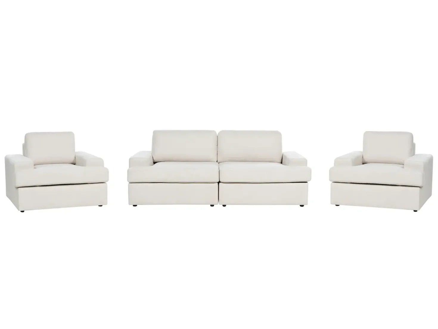 Set da salotto 5 posti ALLA Tessuto Beige chiaro