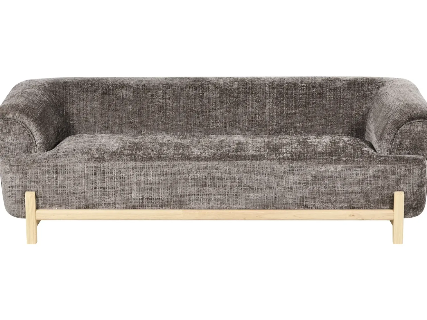 Set da salotto 5 posti ALNOR Ciniglia Marrone