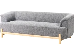 Set da salotto 5 posti ALNOR Tessuto Grigio scuro