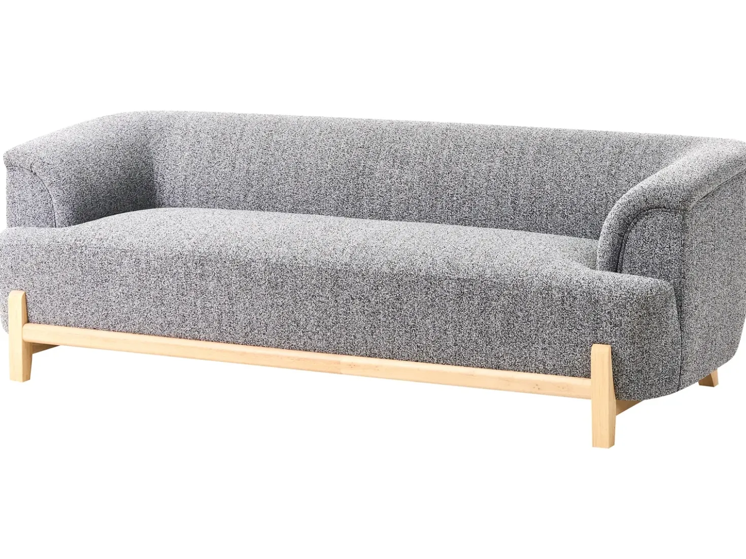 Set da salotto 5 posti ALNOR Tessuto Grigio scuro