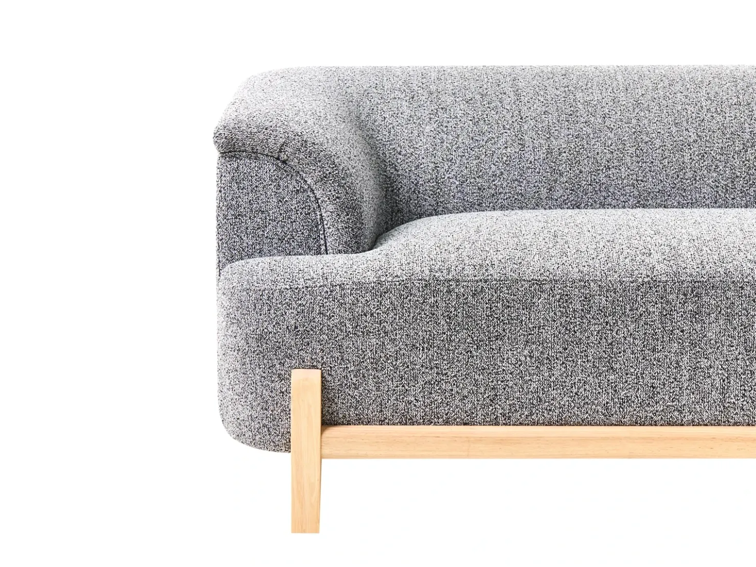 Set da salotto 5 posti ALNOR Tessuto Grigio scuro