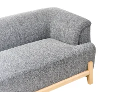 Set da salotto 5 posti ALNOR Tessuto Grigio scuro