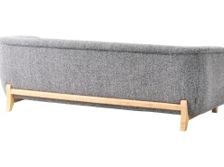 Set da salotto 5 posti ALNOR Tessuto Grigio scuro