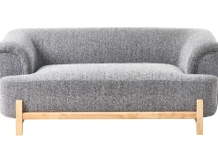 Set da salotto 5 posti ALNOR Tessuto Grigio scuro