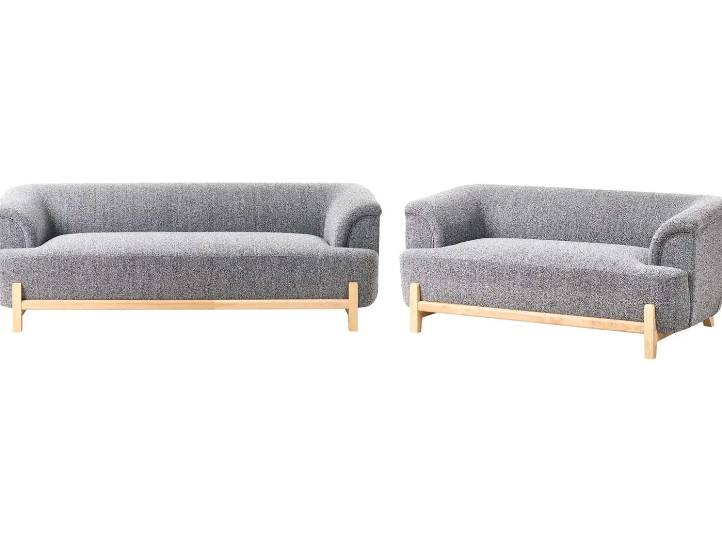Set da salotto 5 posti ALNOR Tessuto Grigio scuro