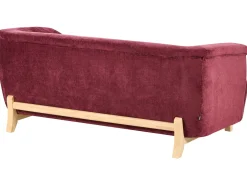 Set da salotto 5 posti ALNOR Ciniglia Bordeaux