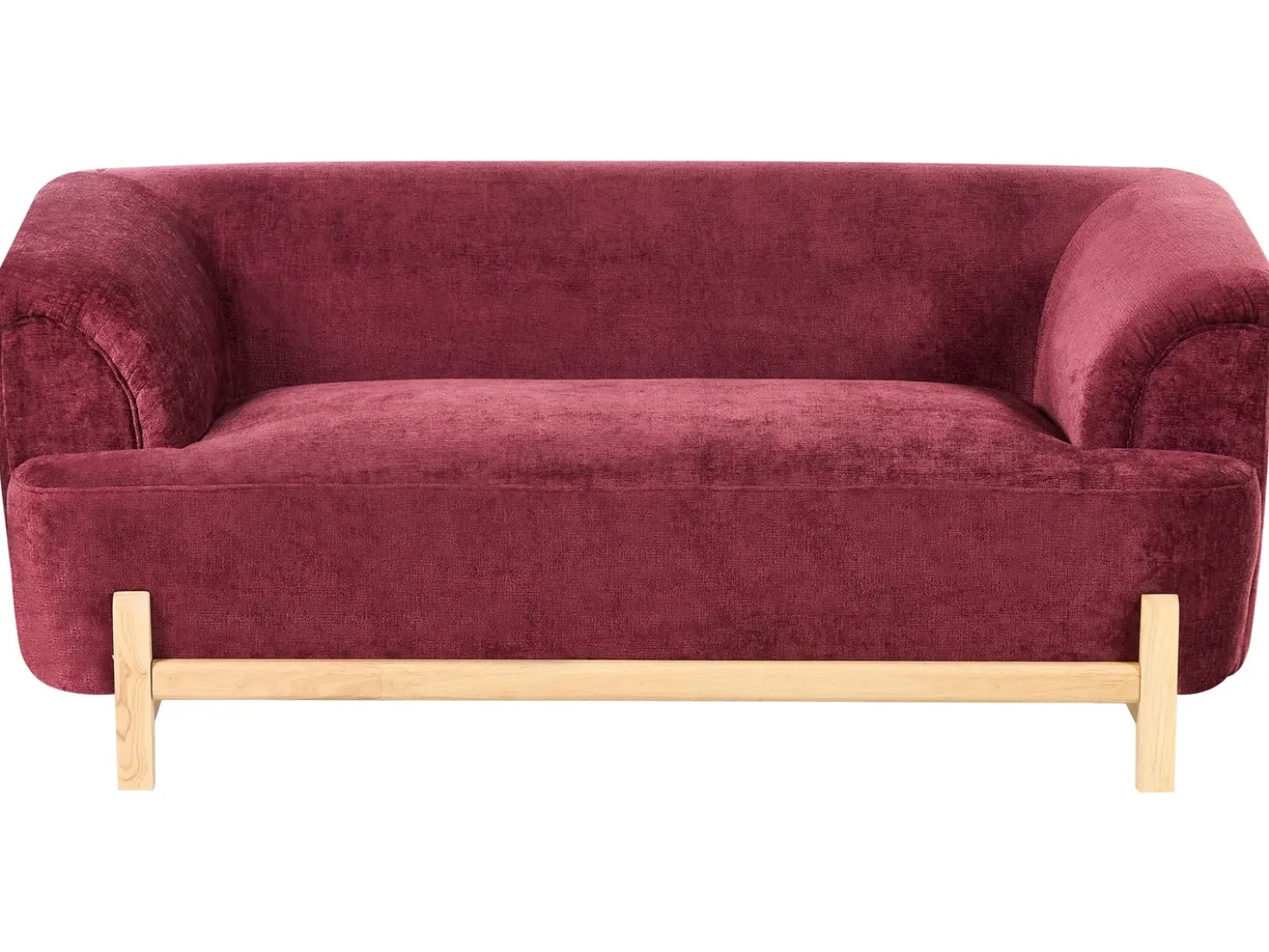 Set da salotto 5 posti ALNOR Ciniglia Bordeaux