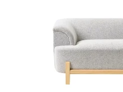 Set da salotto 5 posti ALNOR Tessuto Grigio chiaro
