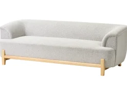Set da salotto 5 posti ALNOR Tessuto Grigio chiaro