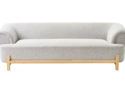 Set da salotto 5 posti ALNOR Tessuto Grigio chiaro