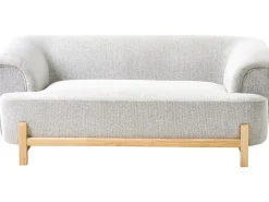 Set da salotto 5 posti ALNOR Tessuto Grigio chiaro