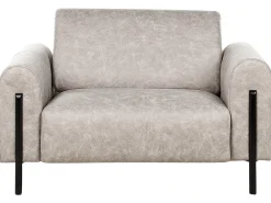 Set da salotto 4 posti ASKIM Tessuto Grigio chiaro