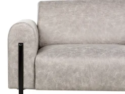 Set da salotto 4 posti ASKIM Tessuto Grigio chiaro