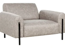 Set da salotto 4 posti ASKIM Tessuto Grigio chiaro