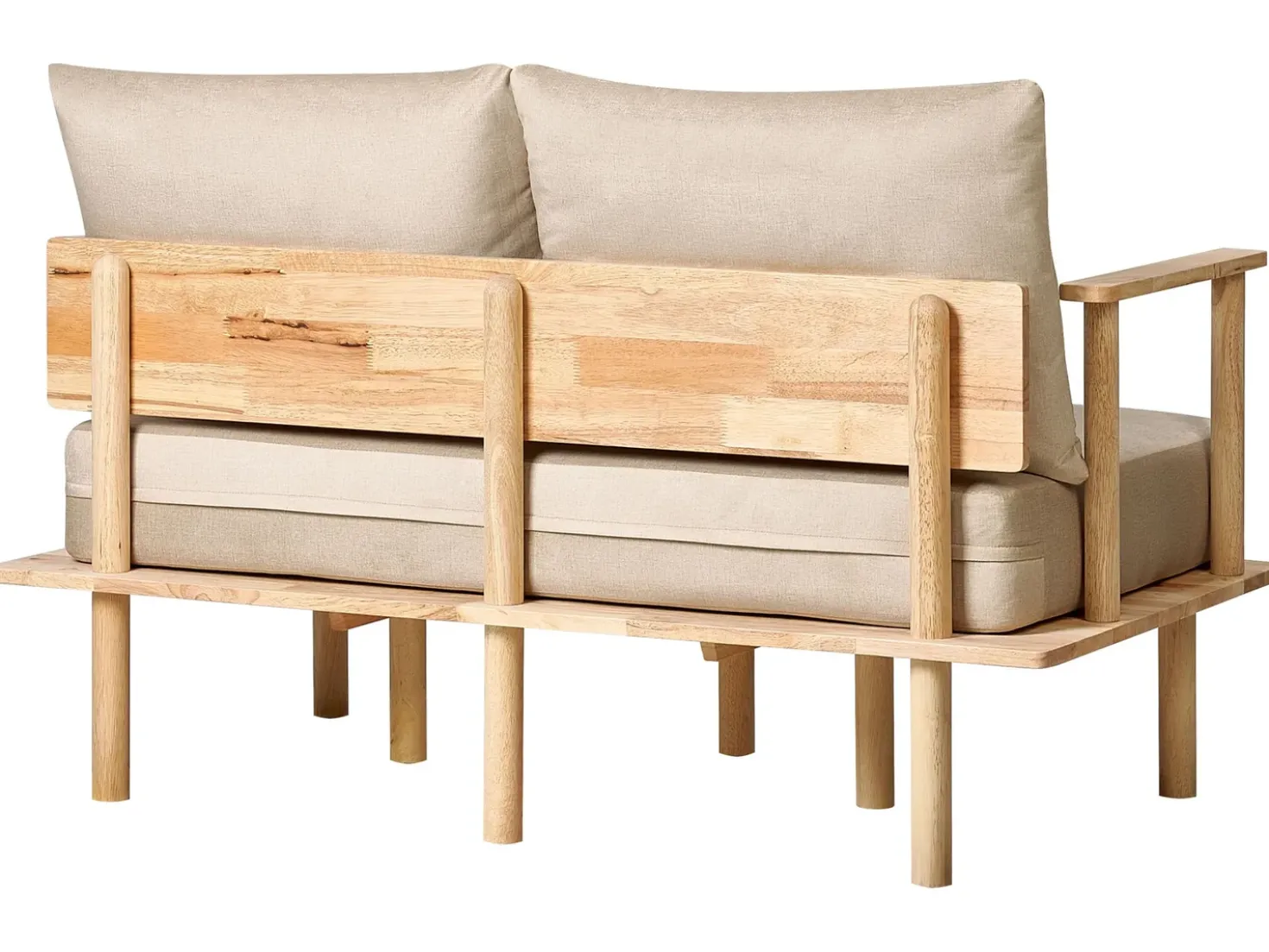 Set da salotto 3 posti ASKER Tessuto Beige sabbia