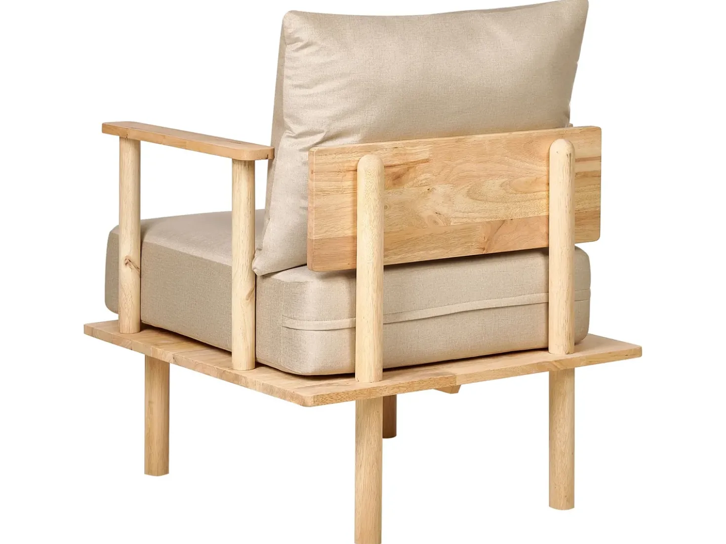 Set da salotto 3 posti ASKER Tessuto Beige sabbia