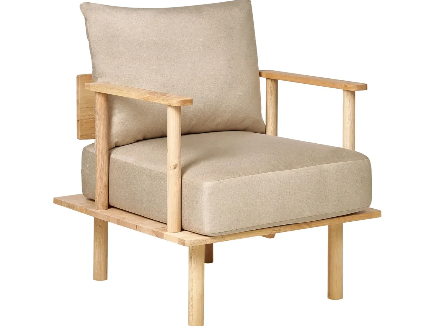 Set da salotto 3 posti ASKER Tessuto Beige sabbia