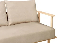 Set da salotto 3 posti ASKER Tessuto Beige sabbia