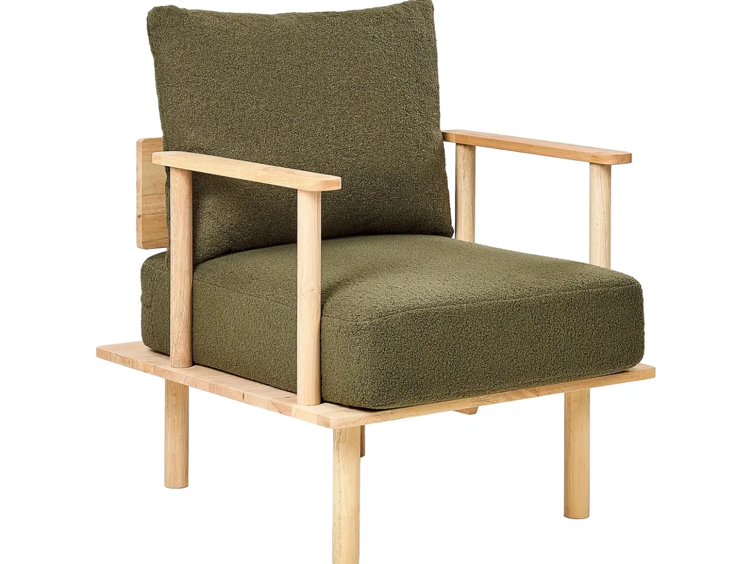 Set da salotto 3 posti ASKER Bouclé Verde scuro