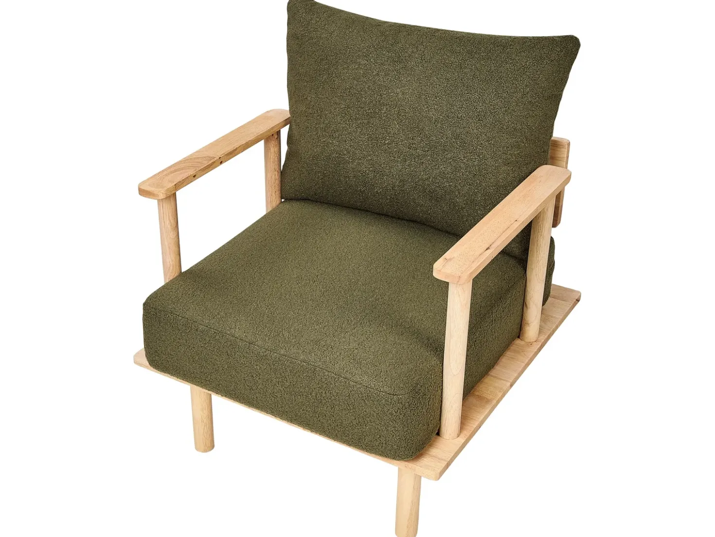 Set da salotto 3 posti ASKER Bouclé Verde scuro