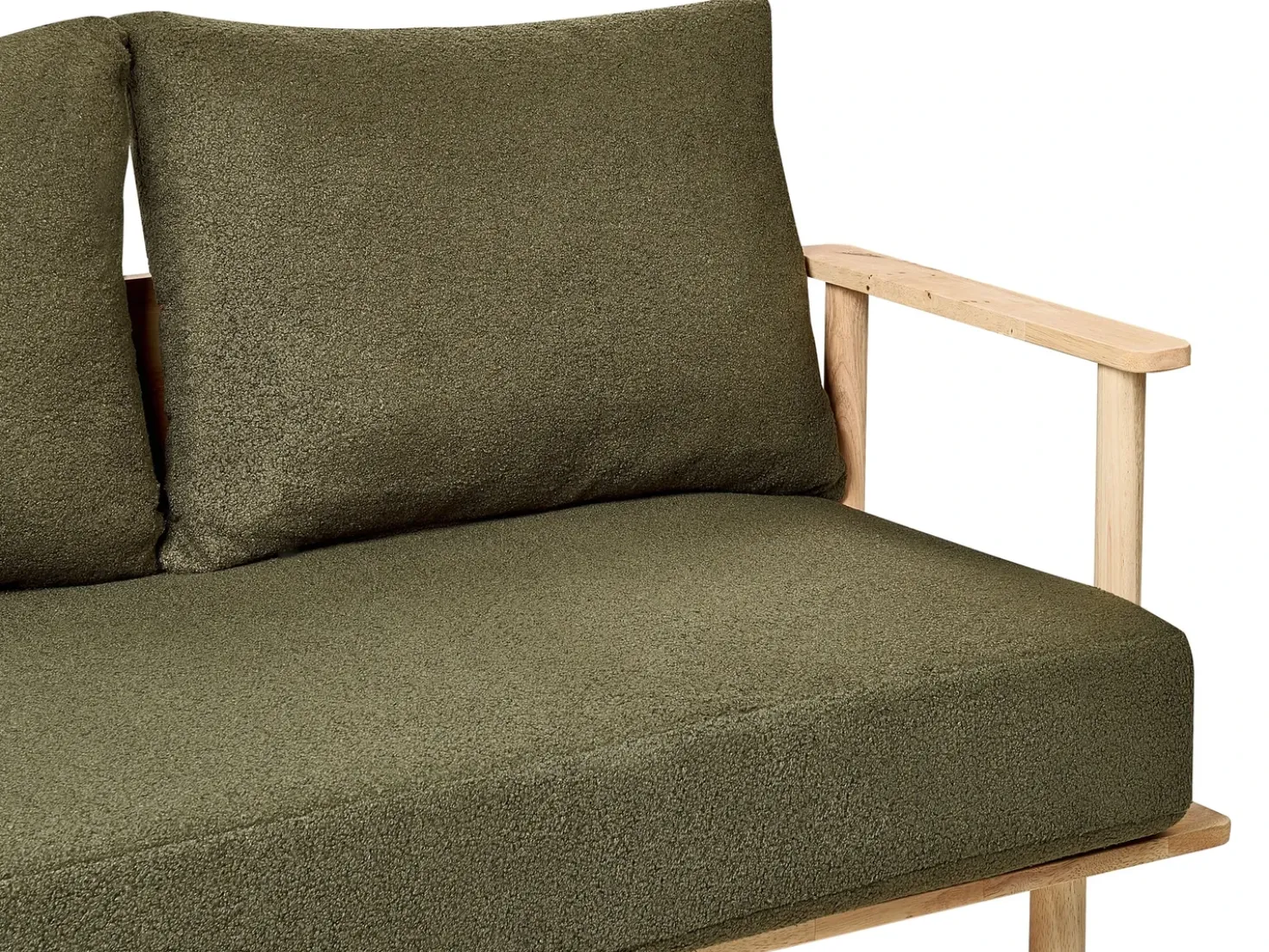 Set da salotto 3 posti ASKER Bouclé Verde scuro