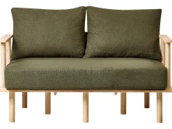 Set da salotto 3 posti ASKER Bouclé Verde scuro
