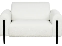 Set da salotto 4 posti ASKIM Bouclé Bianco