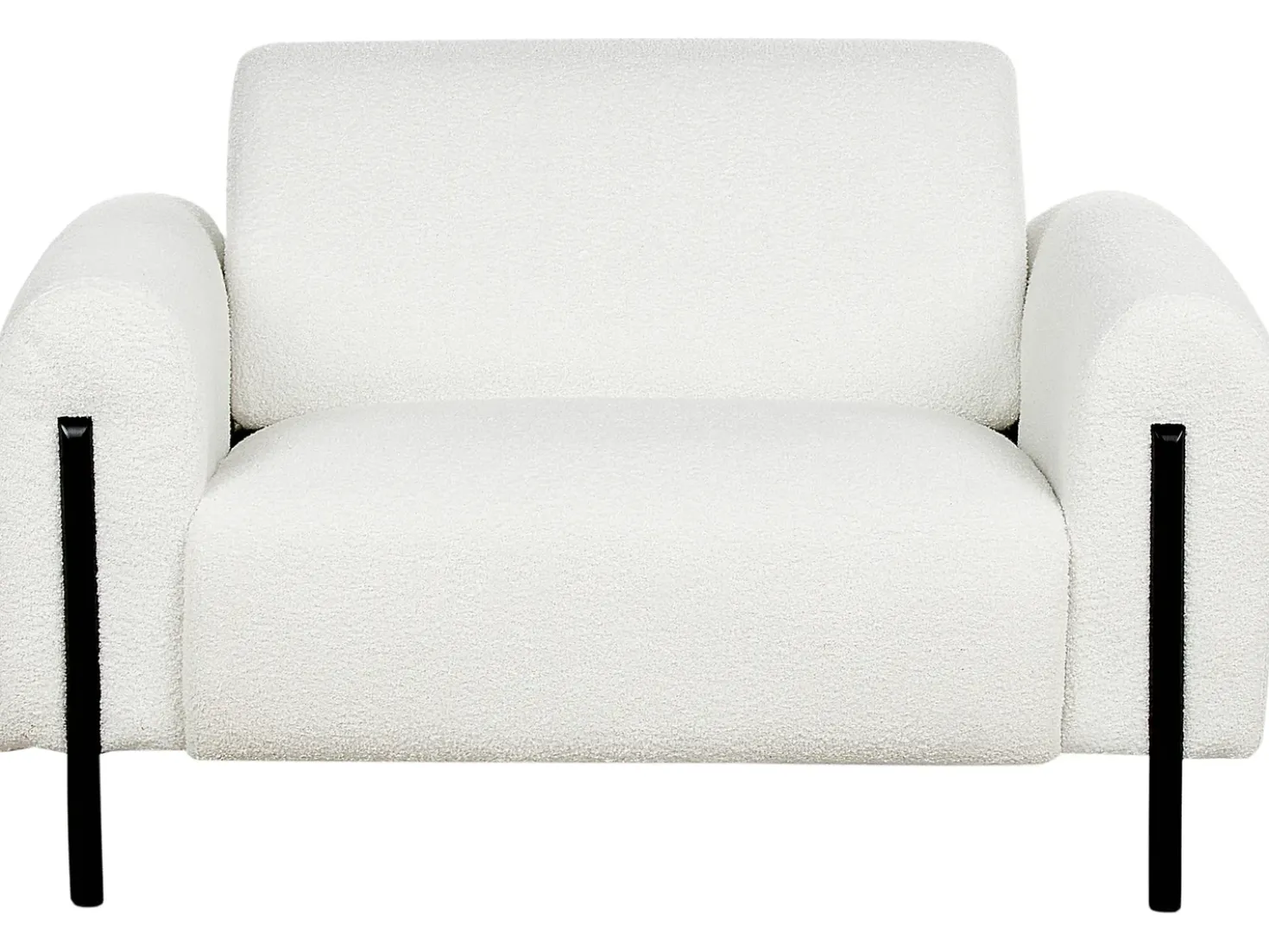 Set da salotto 4 posti ASKIM Bouclé Bianco